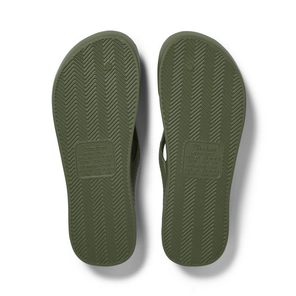 Arch Support Flip Flops - Classic - Olive