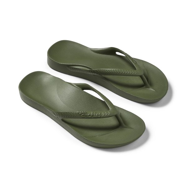 Arch Support Flip Flops - Classic - Olive
